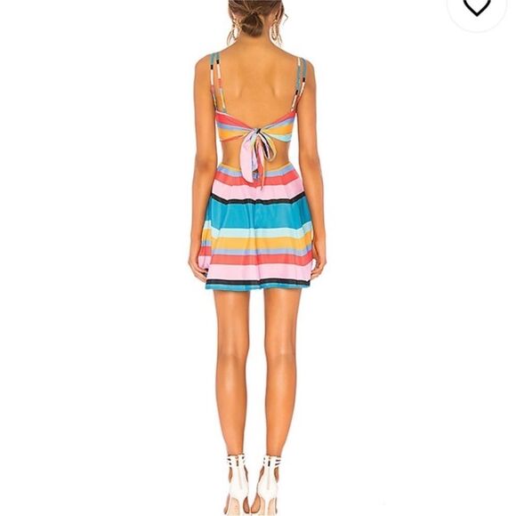 LOVERS + FRIENDS | NEW Alexandra Striped Tie Back Cutout Dress Women’s Size XS - Picture 3 of 14